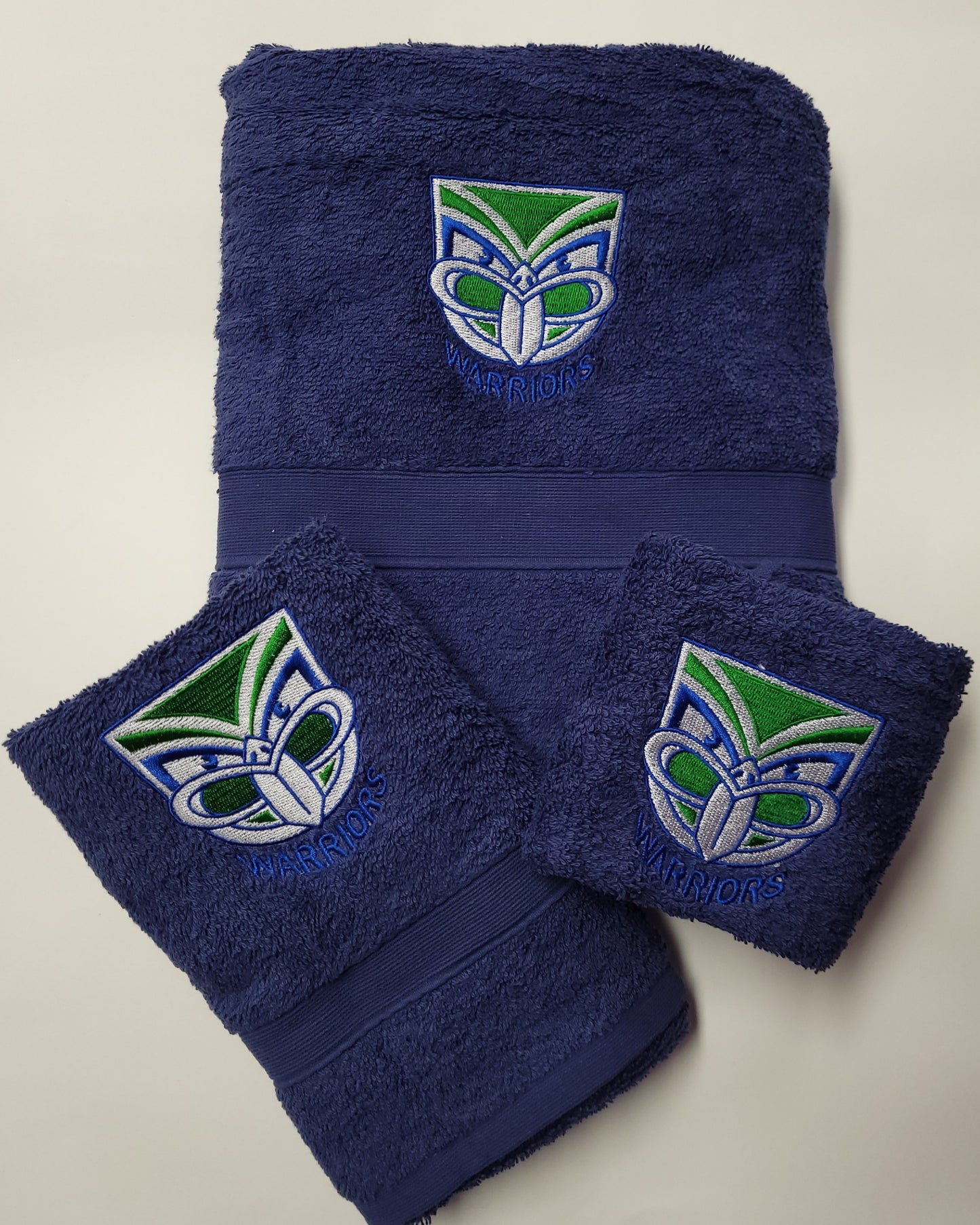 3pce Embroidered Footy Towel Set
