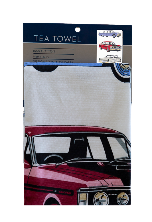 Tea Towel - Classic Cars 1: Hangsell (Carded)