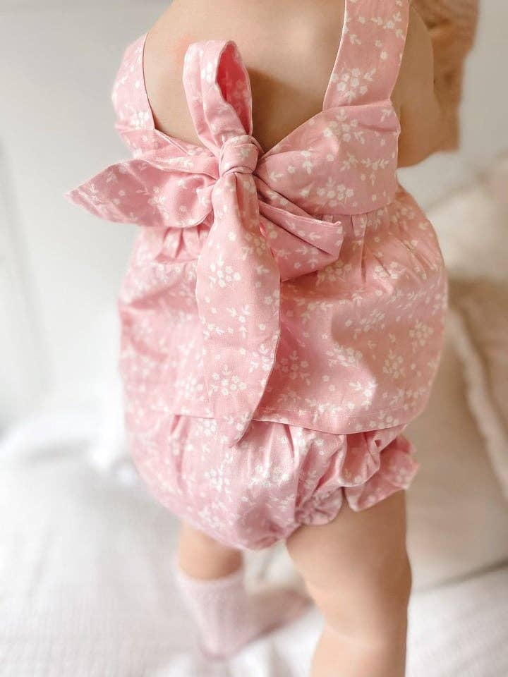 Baby Girl Alice Blossom Pink Top and Bloomer Pants Two Piece Set (100% Cotton): 0