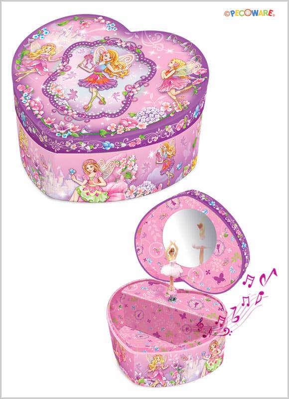 Heart Shaped Musical Jewelry Box Fairy
