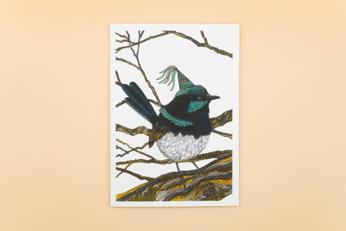 Superb Fairywren Greeting Card Australian Bird Birthday Card