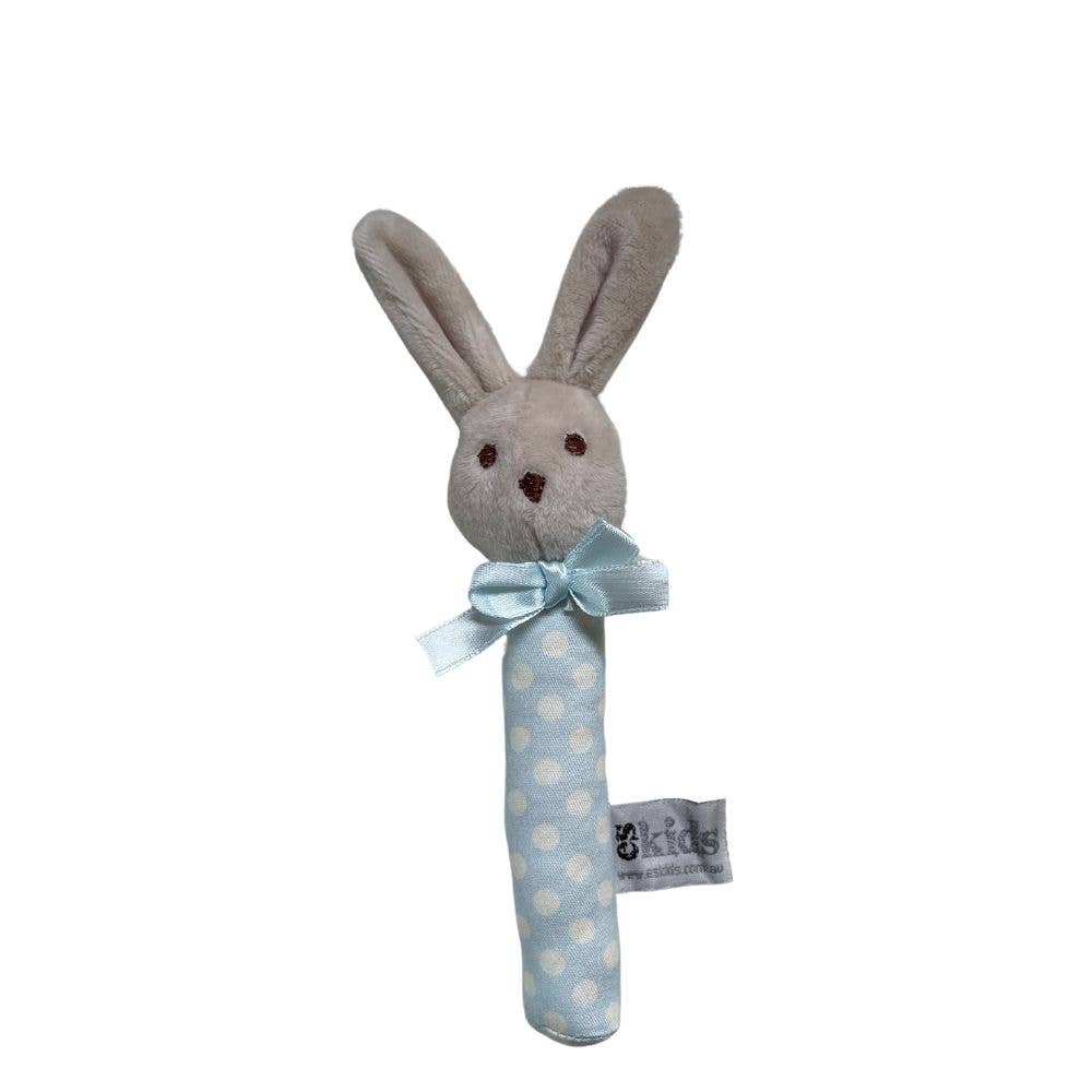 Bunny Rattle Mini - Blue/Beige - 16cm