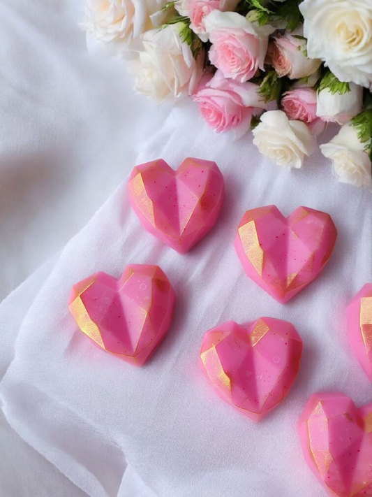 Love heart soap bars