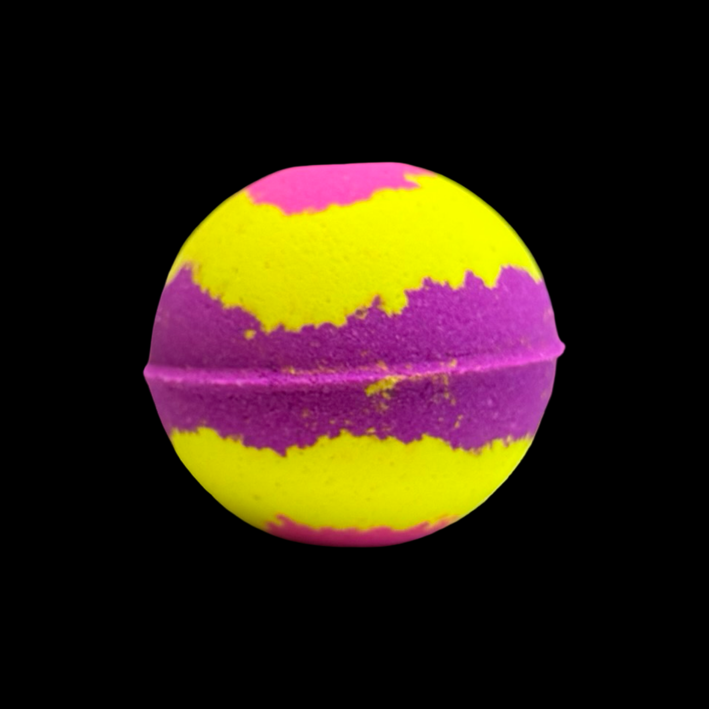 Round Bath Bomb - (Purple/Pink/Yellow): Blackberry Strawberry