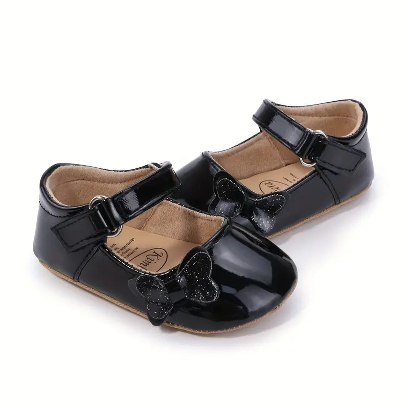 Baby Black Bow Shoes