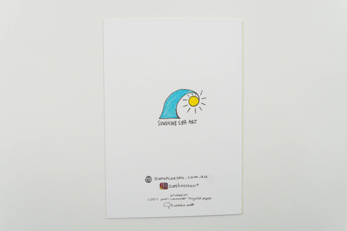 Christmas Greeting Card Australian Birds A6 Recycled paper