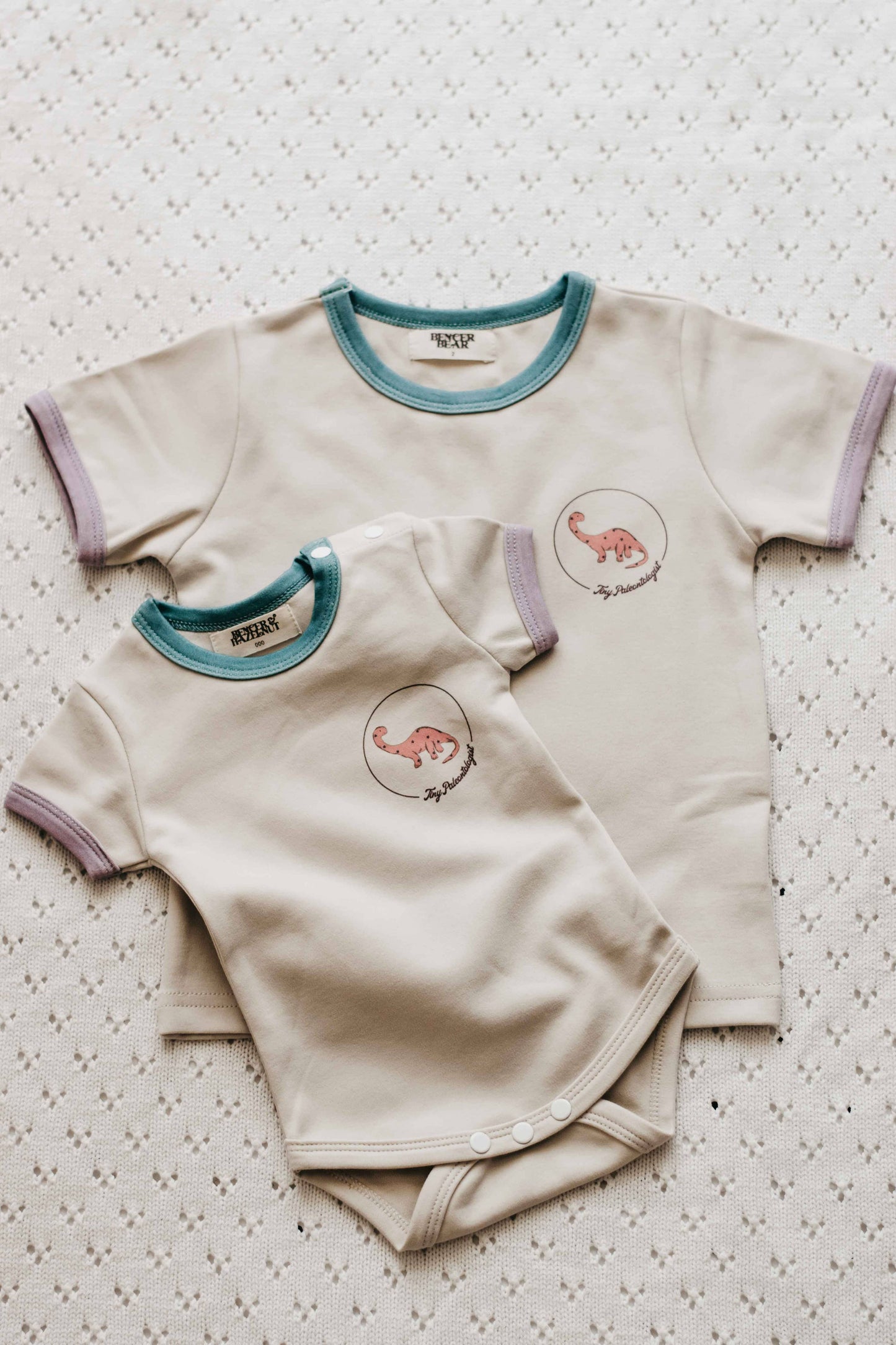 Tiny Paleontologist Bodysuit - Bright Size 0