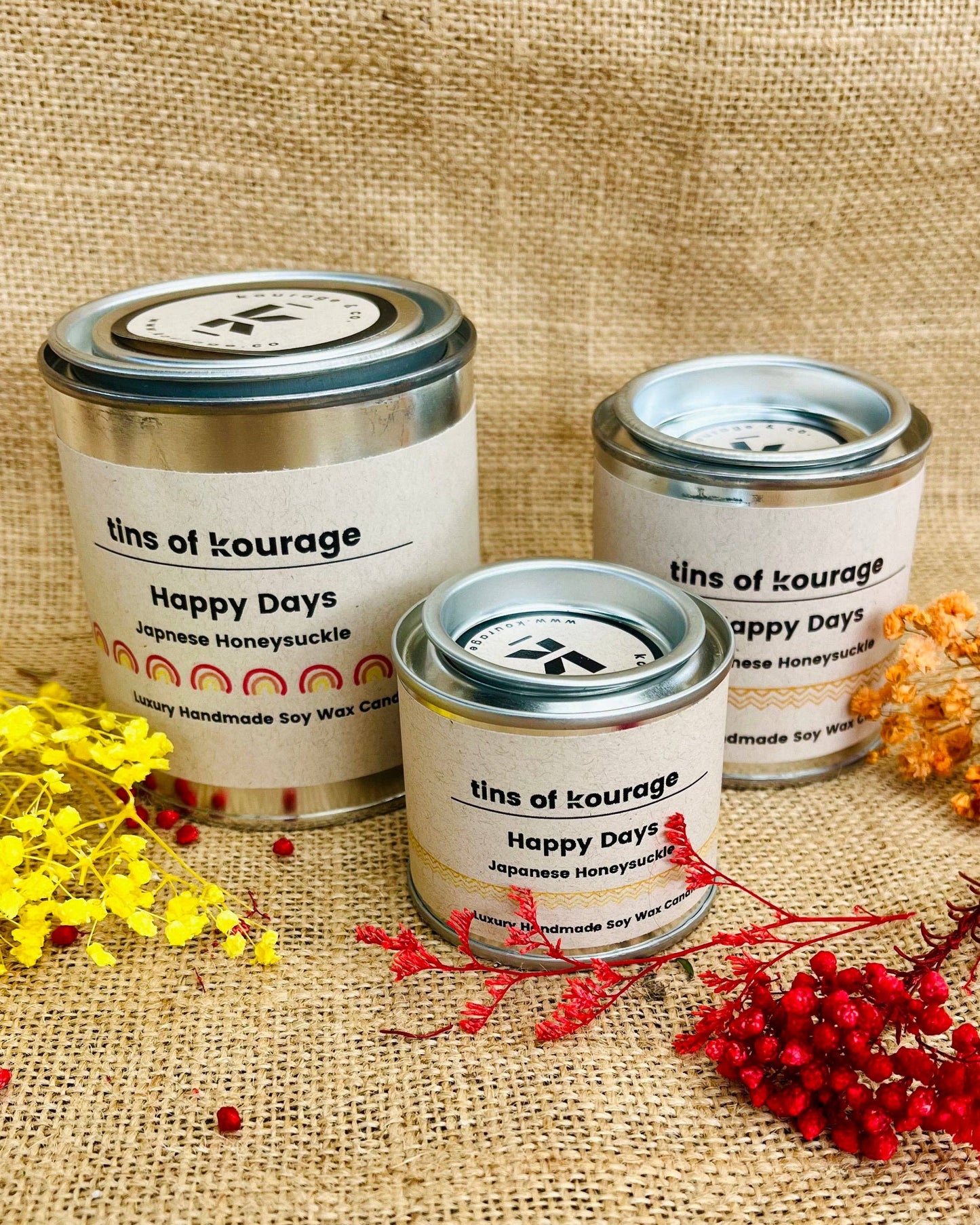 Happy Days Soy Wax Candle - Japanese Honeysuckle : Mini 50ml Candle