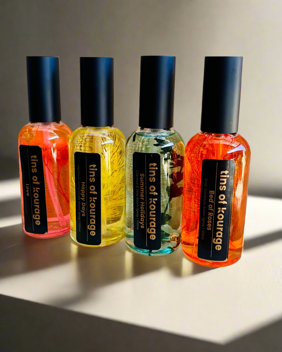 Botanical Room Spray: Rose Geranium (Ruby Botanicals) - Rosewood | Lemon peel | Geranium & Rose petals
