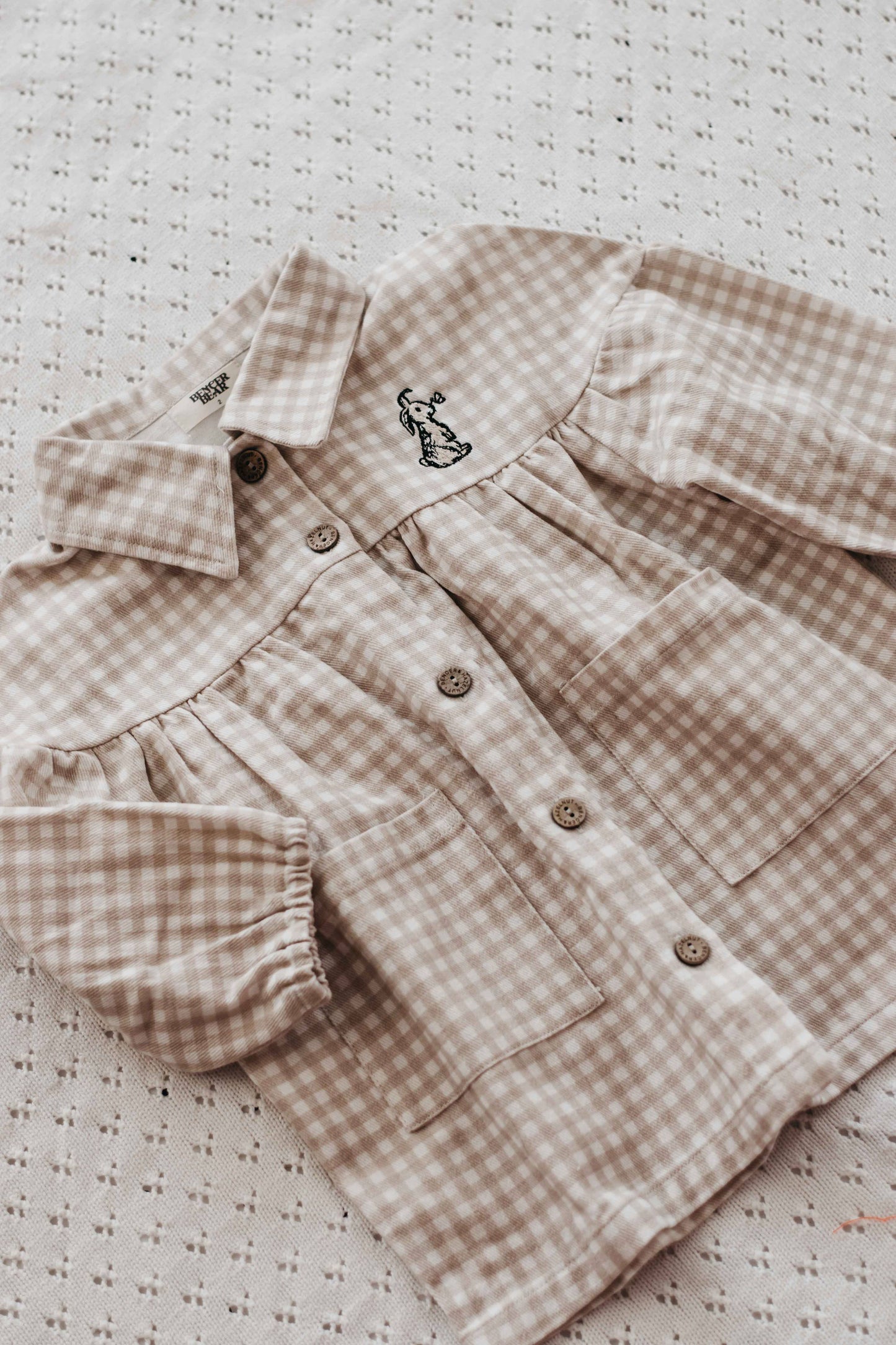 Denim Dress: Gingham Bunny: 0