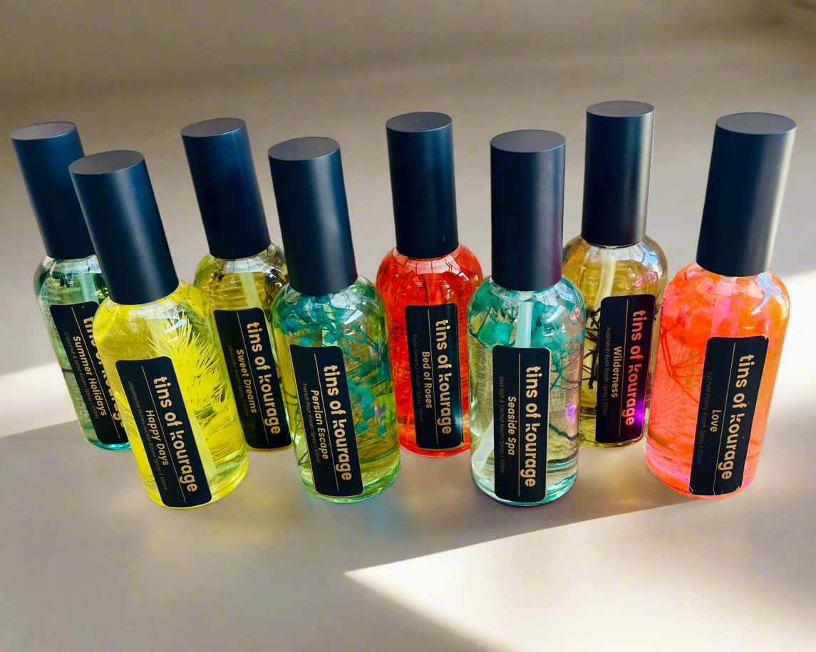 Botanical Room Spray: Rose Geranium (Ruby Botanicals) - Rosewood | Lemon peel | Geranium & Rose petals