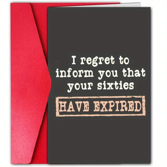 Funny Over 60s Birthday Card