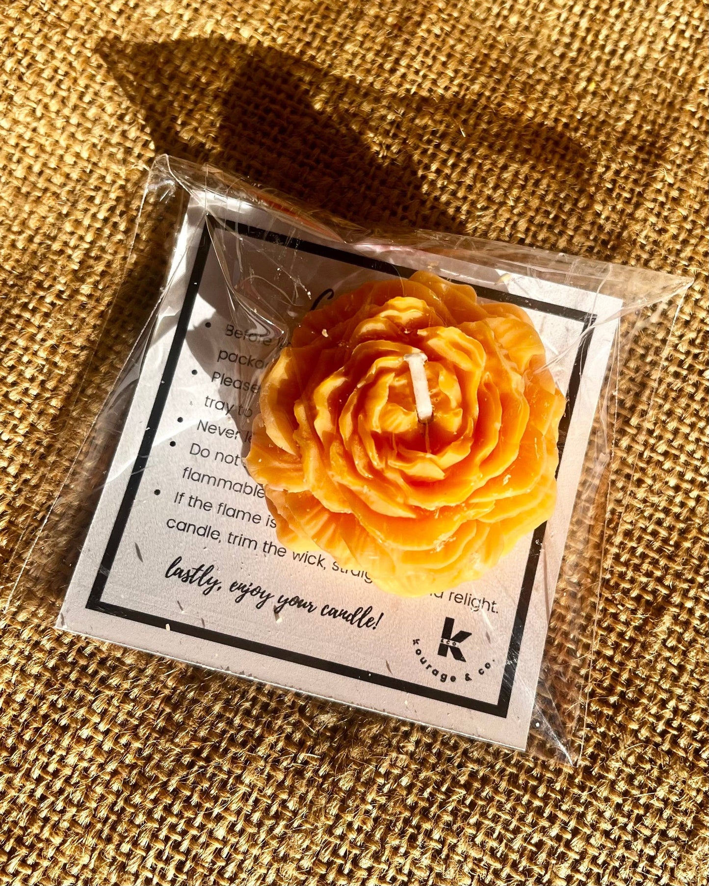 Festival Bloom – Marigold Flower Candle: Yellow / Mini