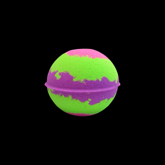 Round Bath Bomb - (Purple/Pink/Green): Blackberry Strawberry
