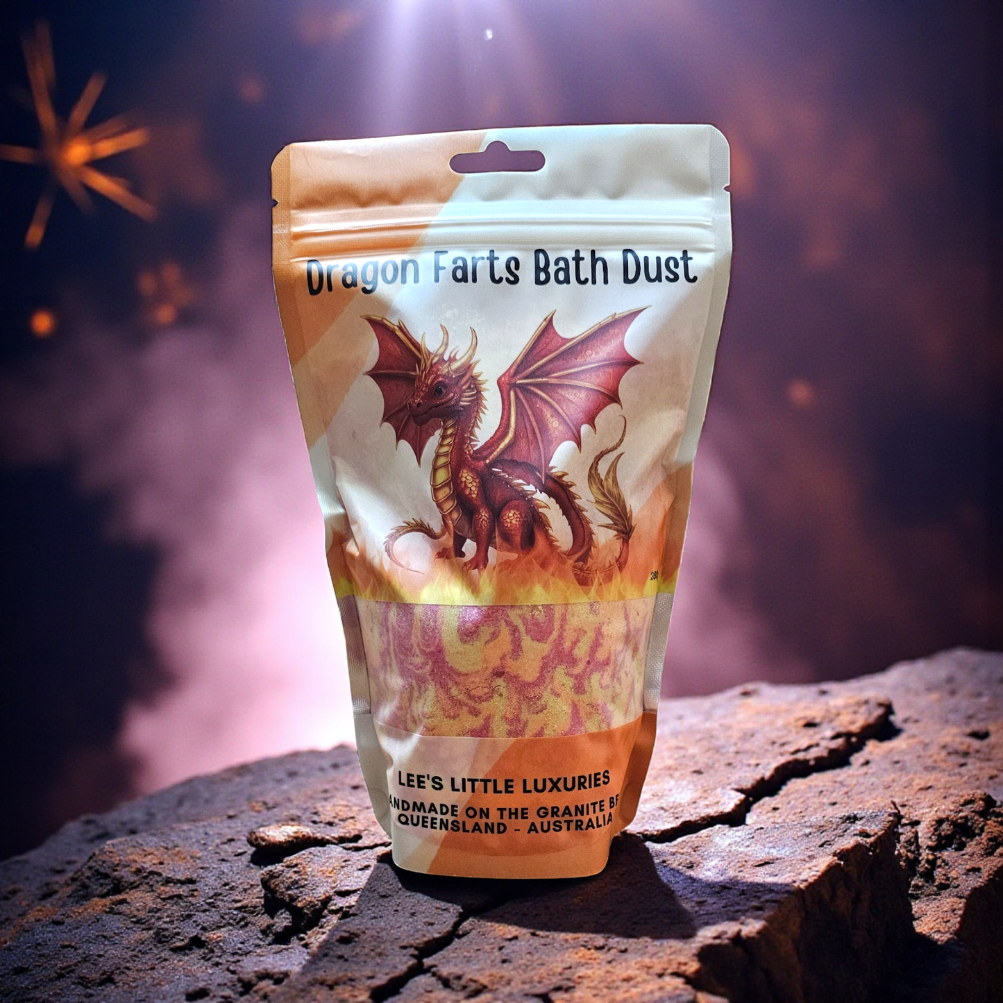 Dragon Farts Bath Dust - Enriched With Cocoa Butter: 50g