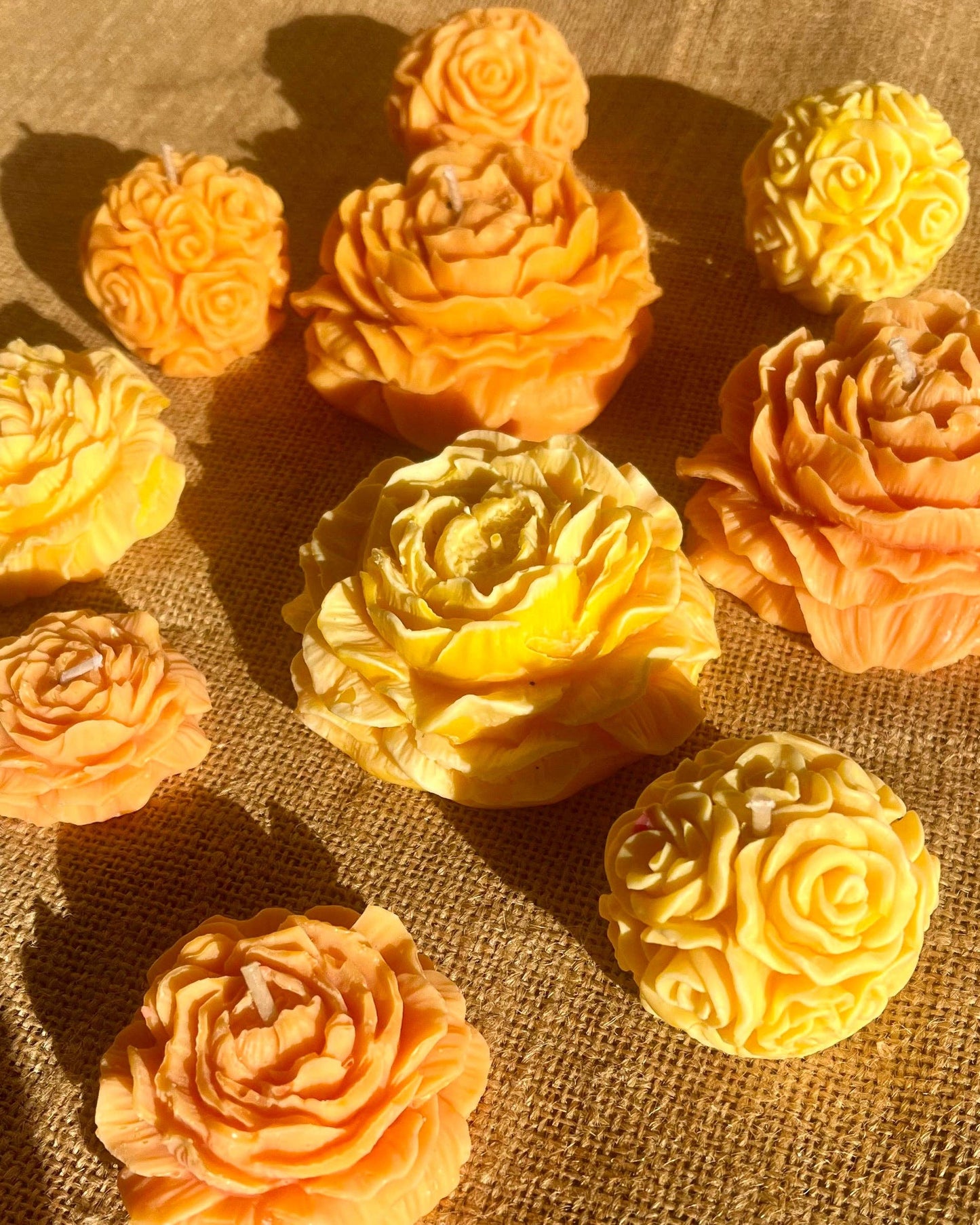Festival Bloom – Marigold Flower Candle: Yellow / Mini