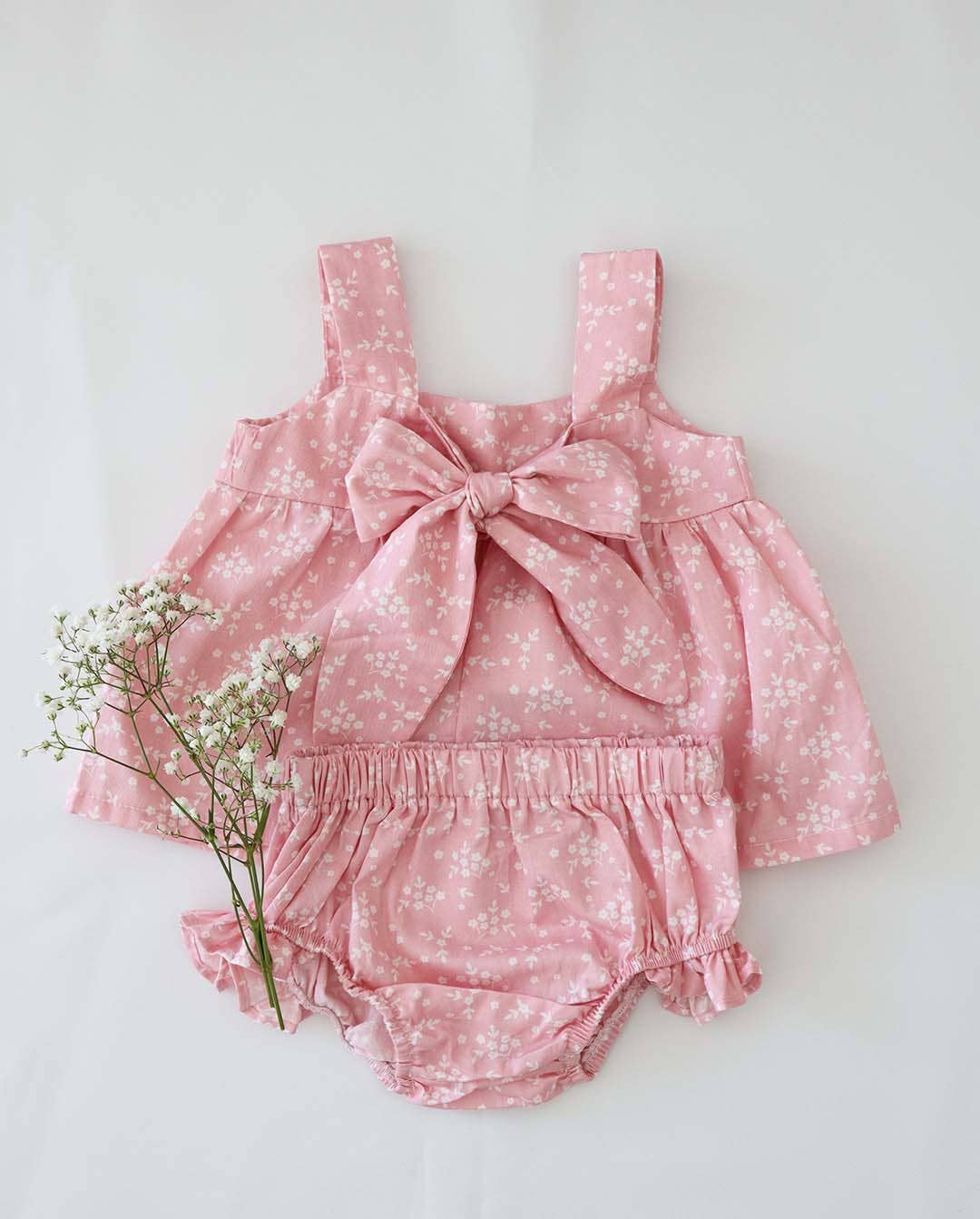 Baby Girl Alice Blossom Pink Top and Bloomer Pants Two Piece Set (100% Cotton): 2T