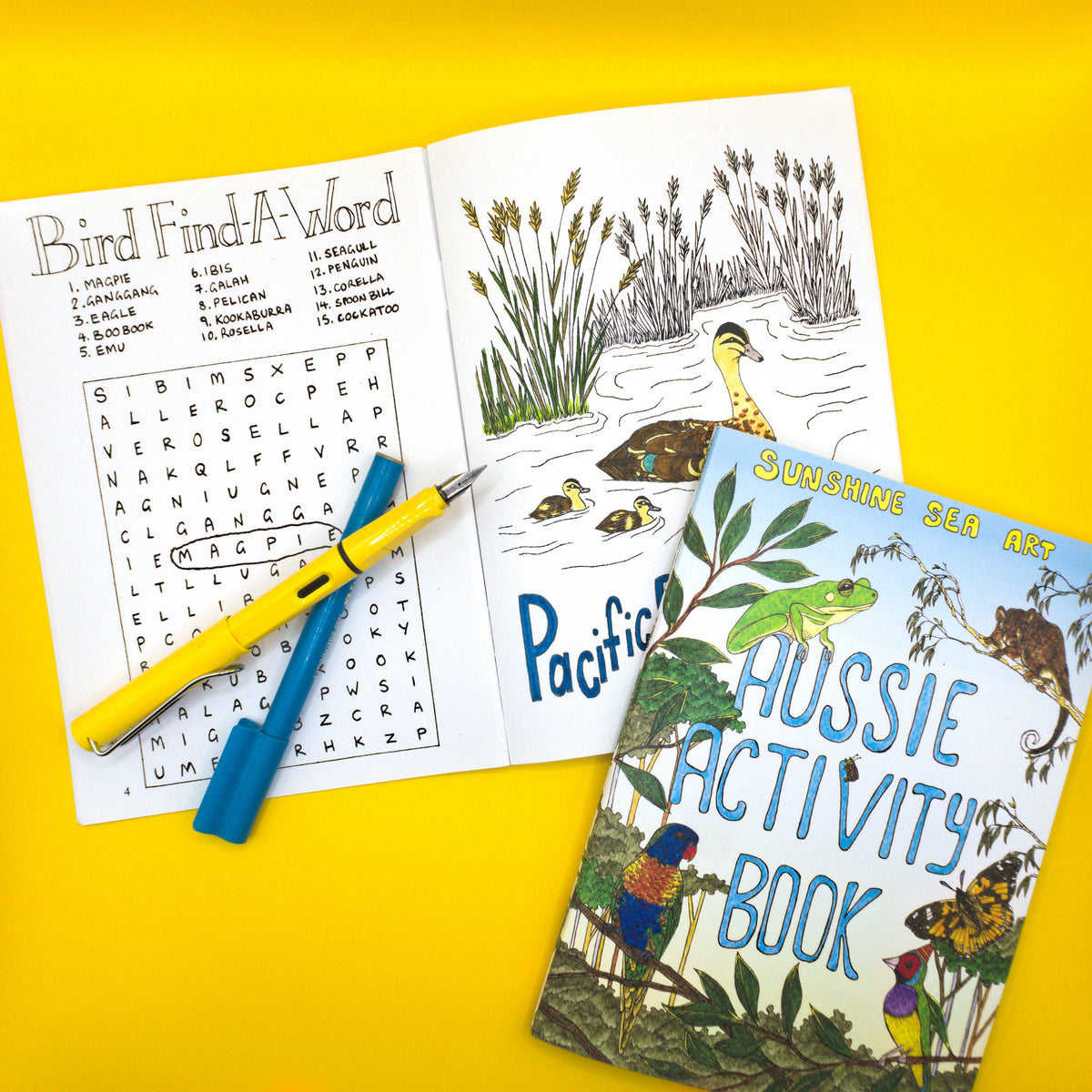 Aussie Activity Book A5 Australia Colouring Puzzle Book