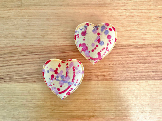 Sweet Nectar and Hibiscus Heart Goat Milk Bath Bomb: Shrink Wrapped