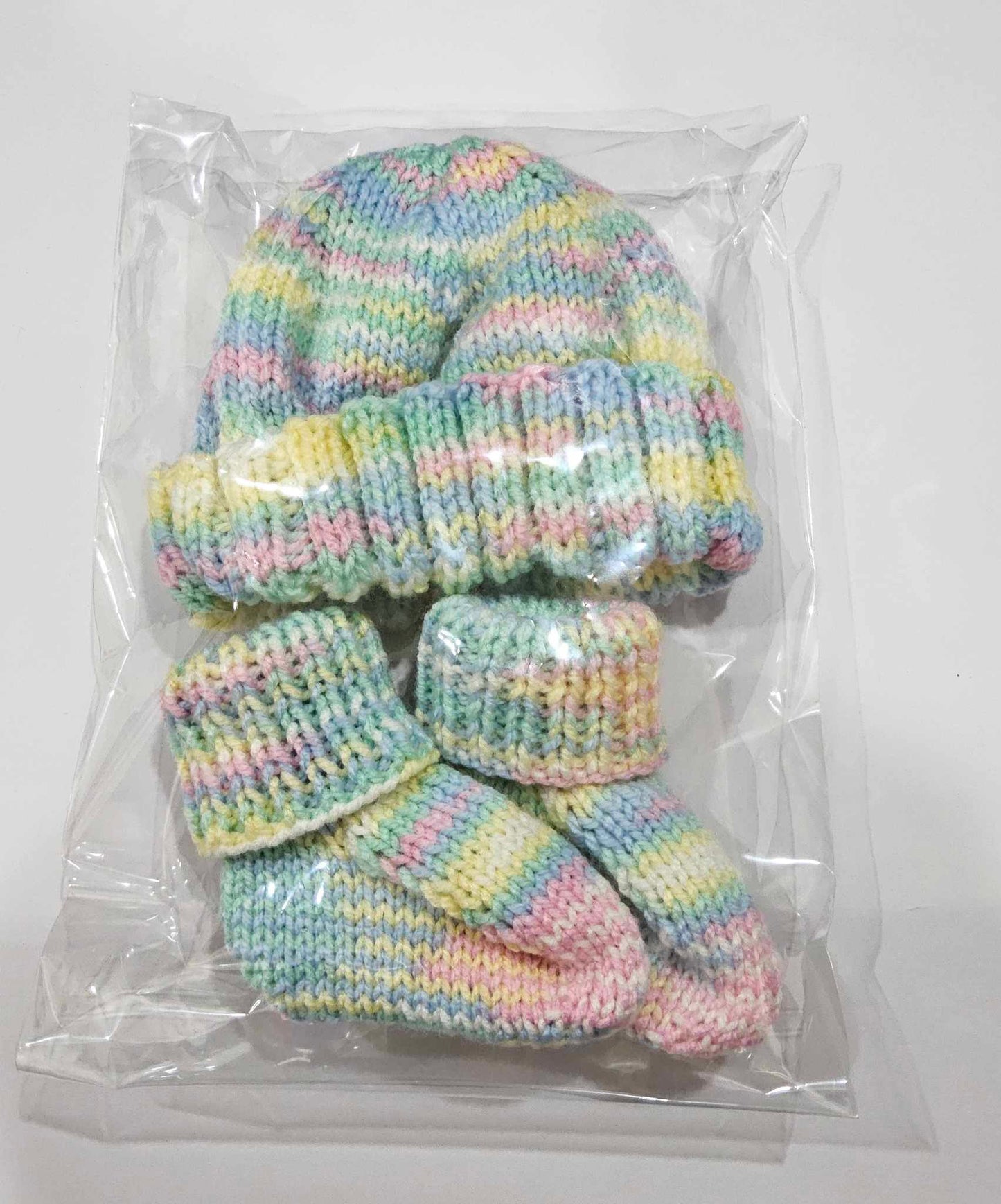 Handknitted Beanie & Bootee set