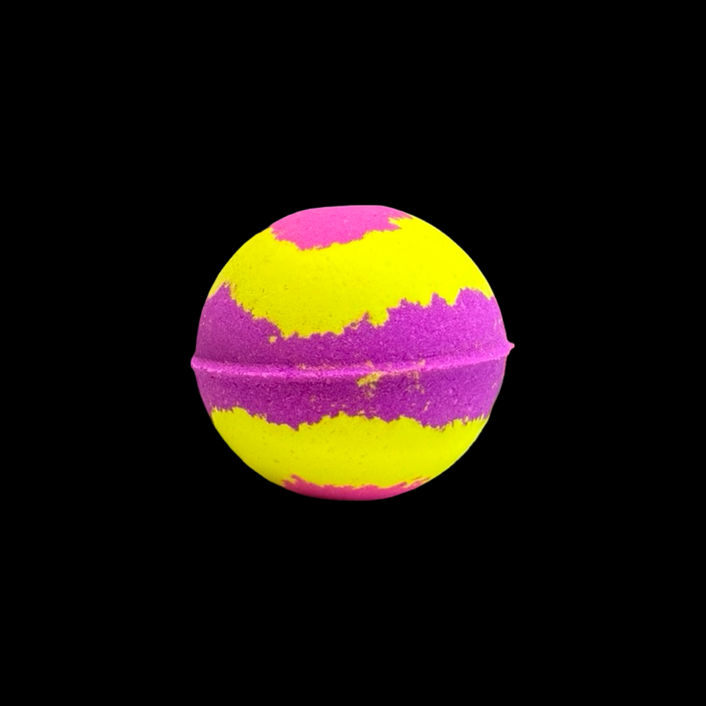 Round Bath Bomb - (Purple/Pink/Yellow): Blackberry Strawberry