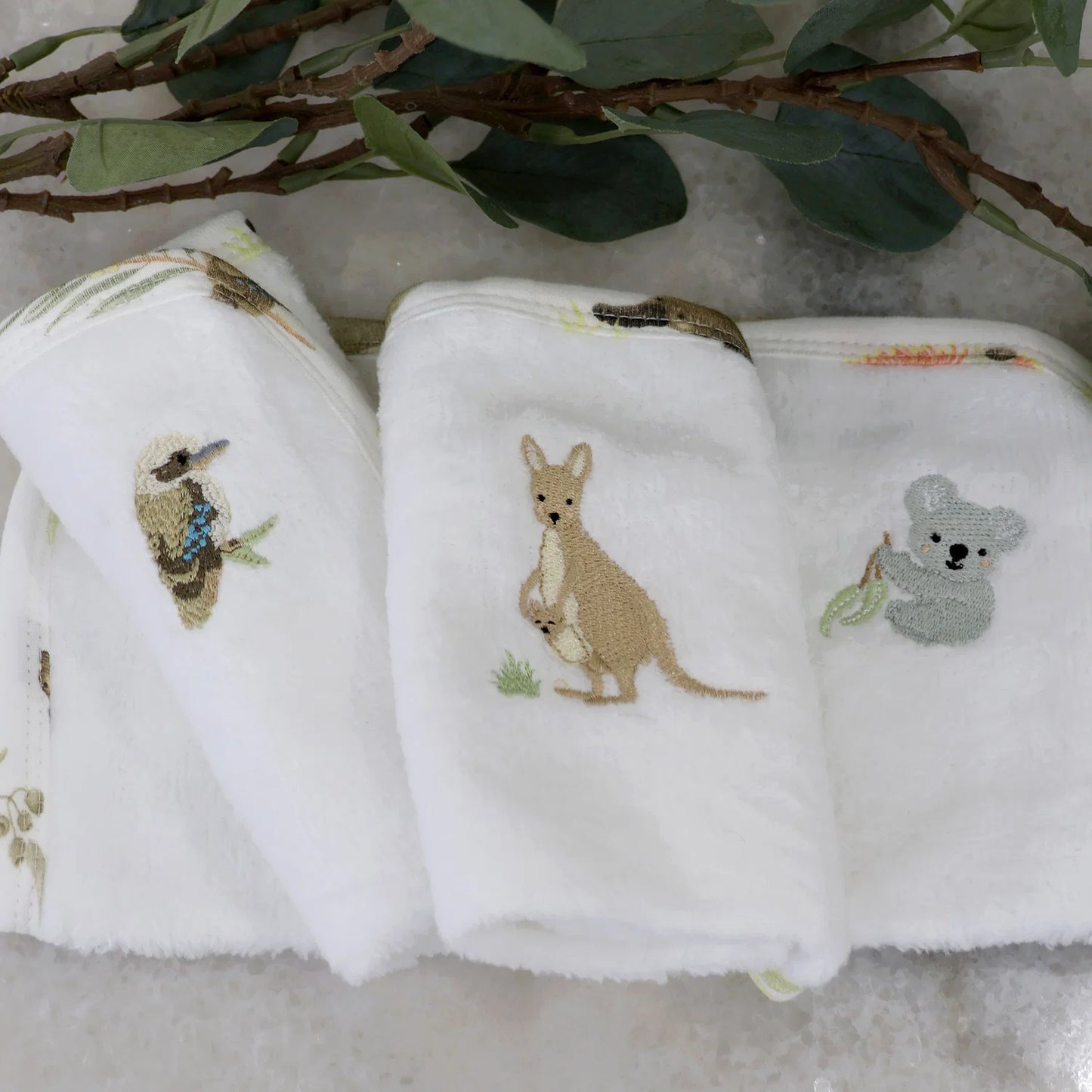 3 Pack Wash Cloths - Aussie Animals