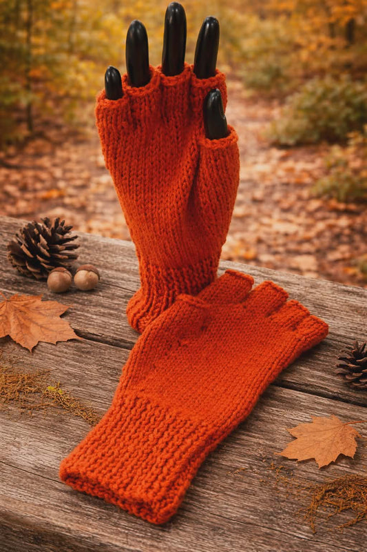 Knitted Fingerless Gloves
