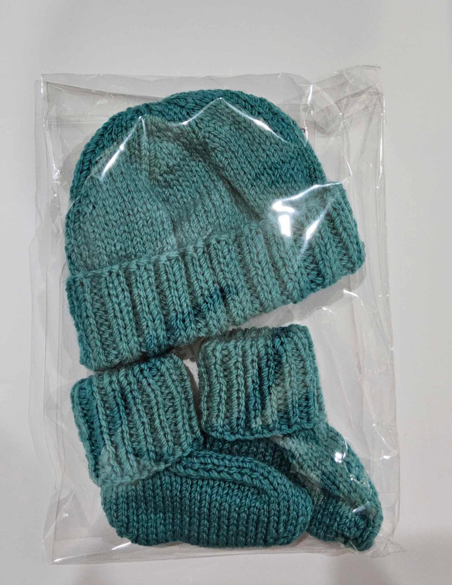 Handknitted Beanie & Bootee set