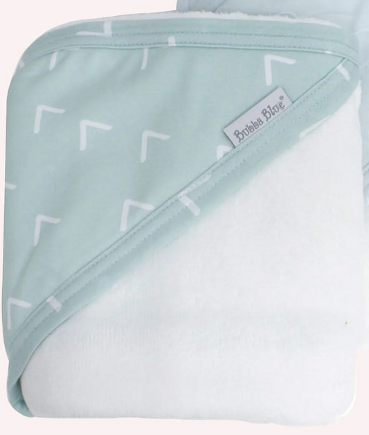 Baby Hooded Towel - Mint Peaks