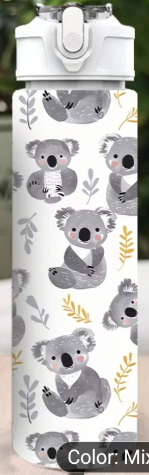 Insulated water bottle with lid