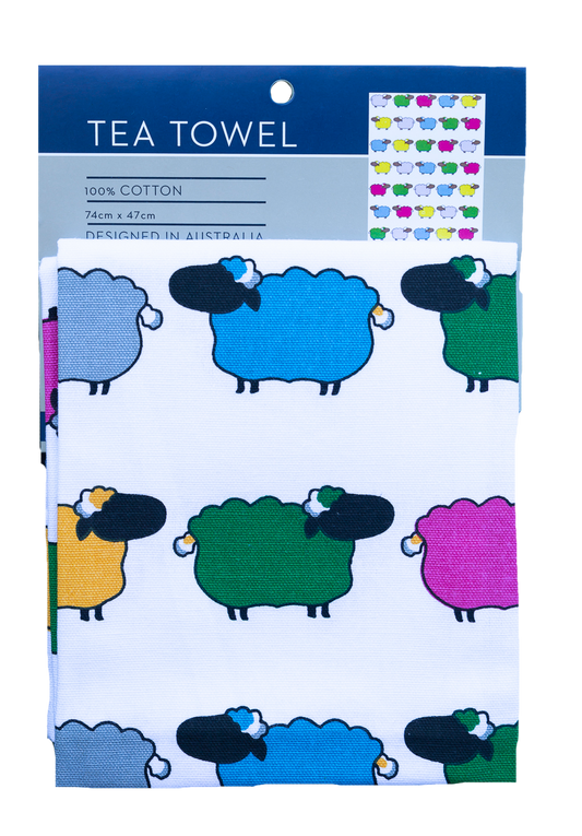 Tea Towel - Sheep: Hangsell (Carded)