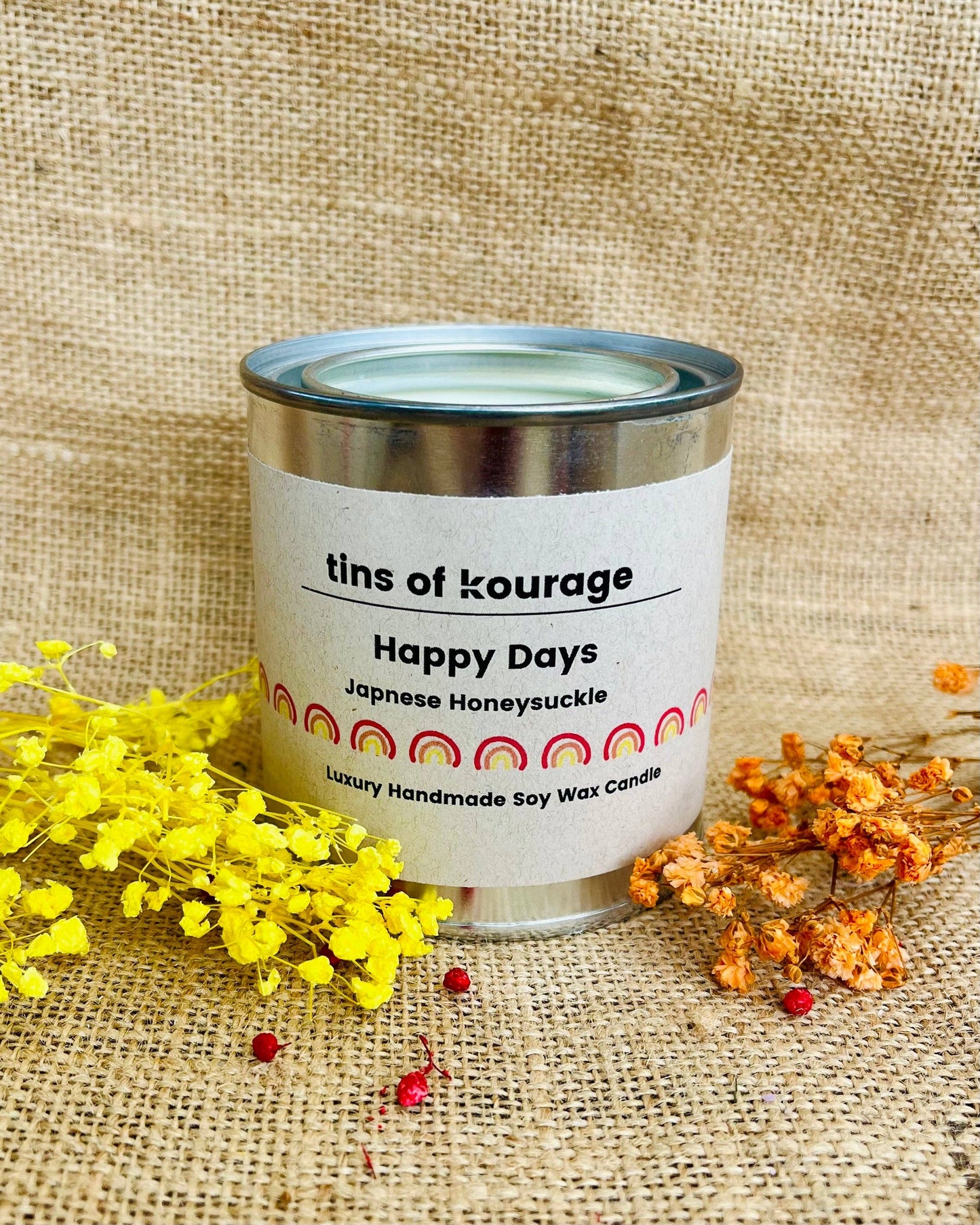 Happy Days Soy Wax Candle - Japanese Honeysuckle : Mini 50ml Candle