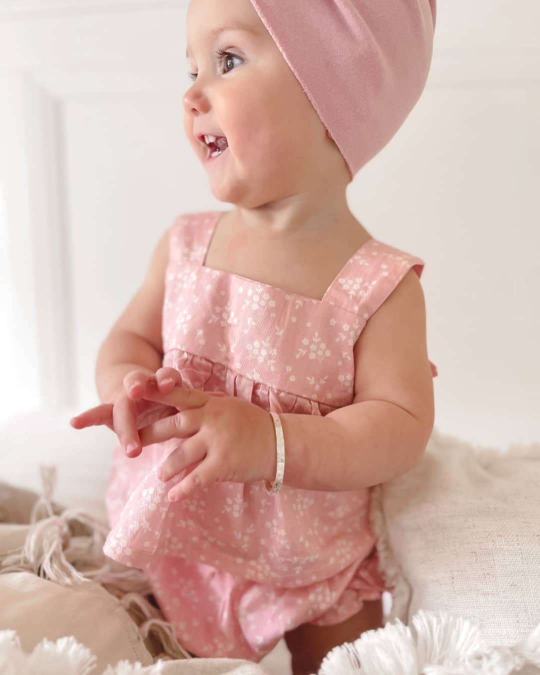 Baby Girl Alice Blossom Pink Top and Bloomer Pants Two Piece Set (100% Cotton): 0