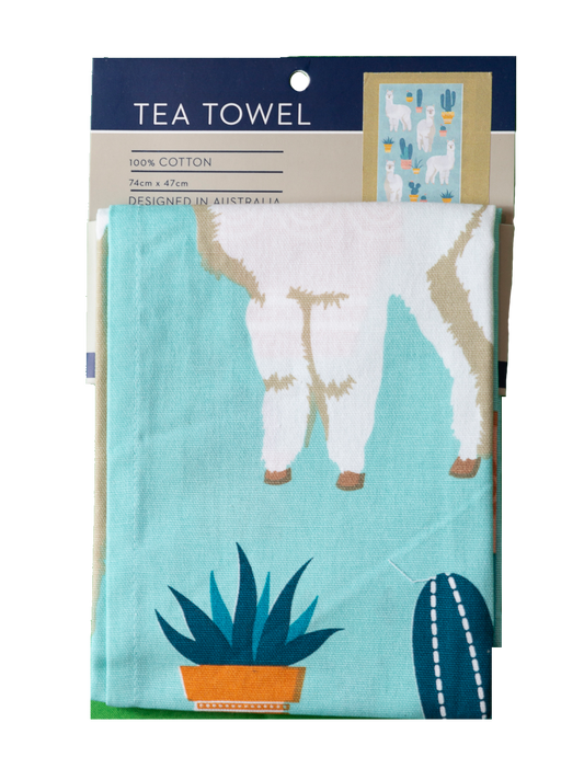 Tea Towel - Alpaca: Hangsell (Carded)