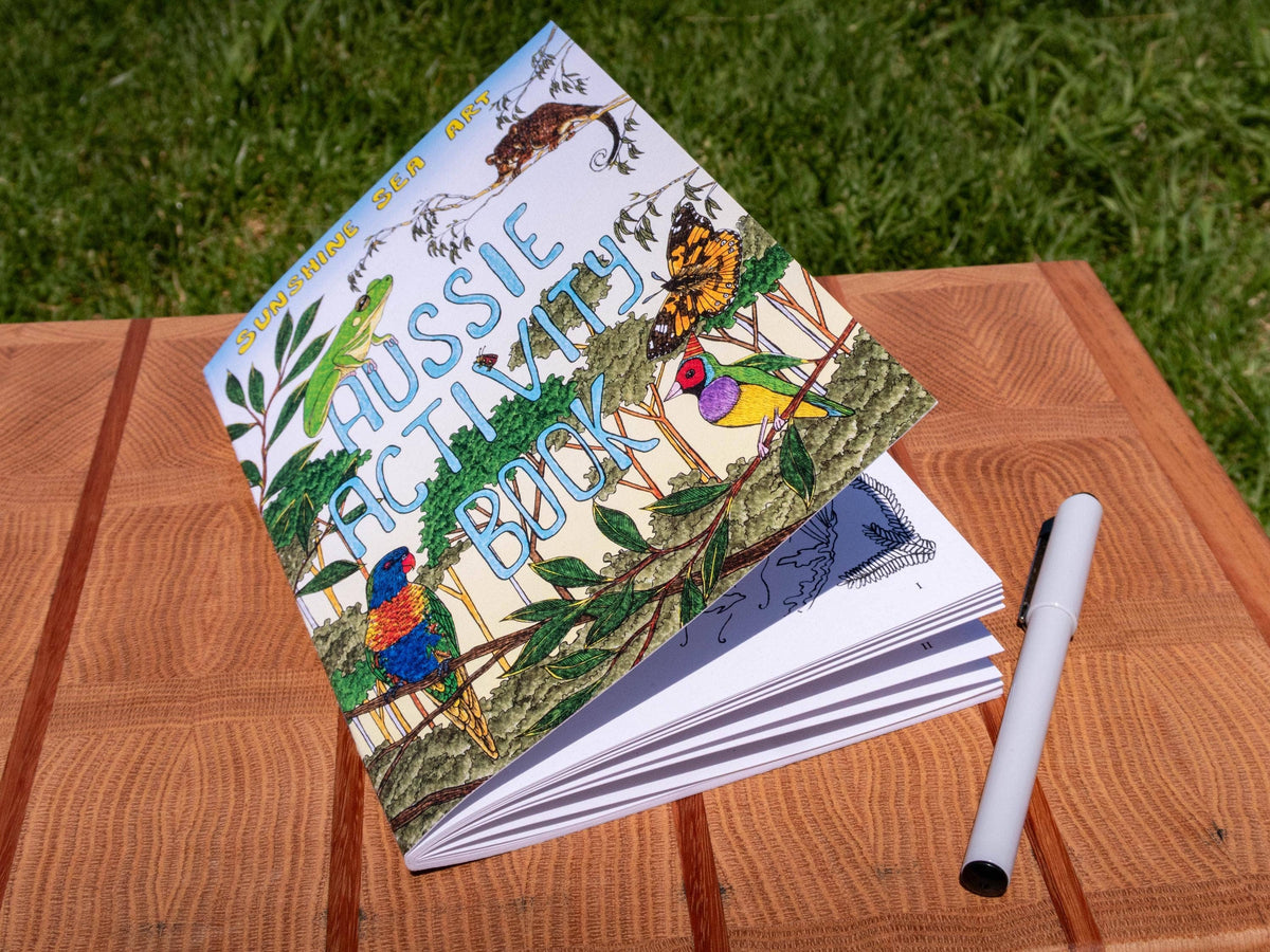 Aussie Activity Book A5 Australia Colouring Puzzle Book