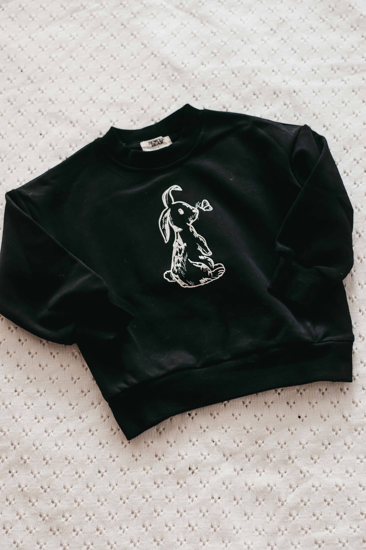 Kids Sweater: Bunny (Black): 0