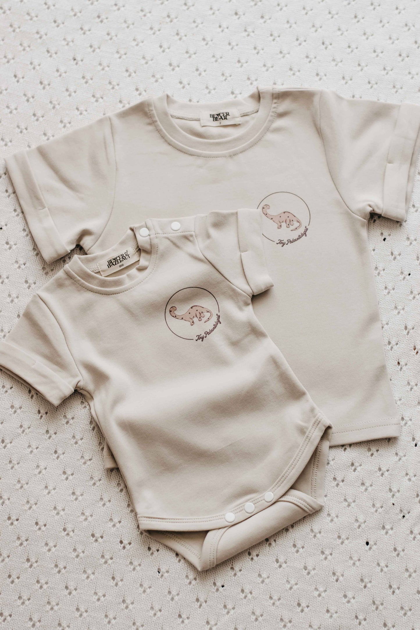 Tiny Paleontologist Bodysuit - Neutral: size 0