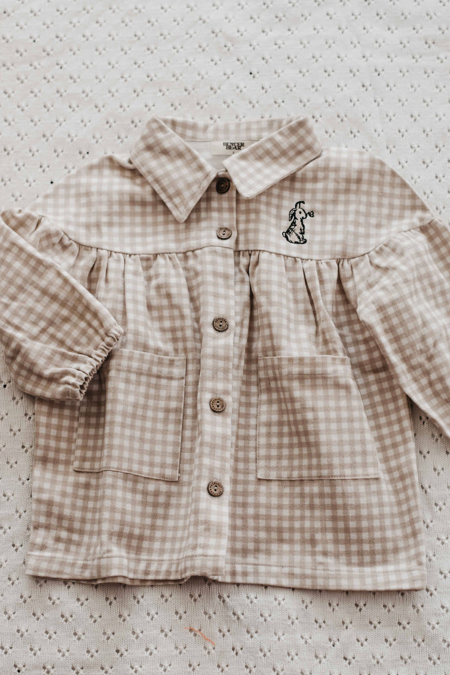 Denim Dress: Gingham Bunny: 0