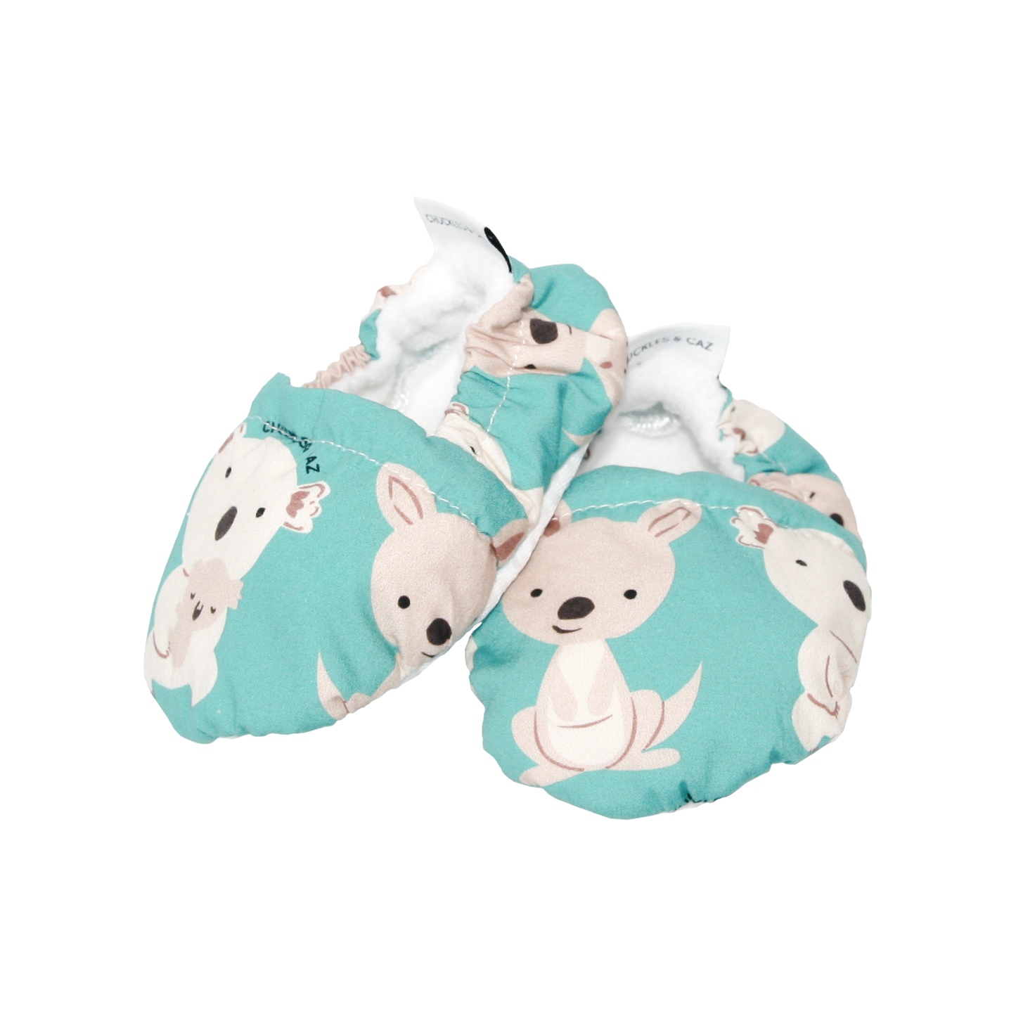 Aqua Koala & Kangaroo Baby Booties