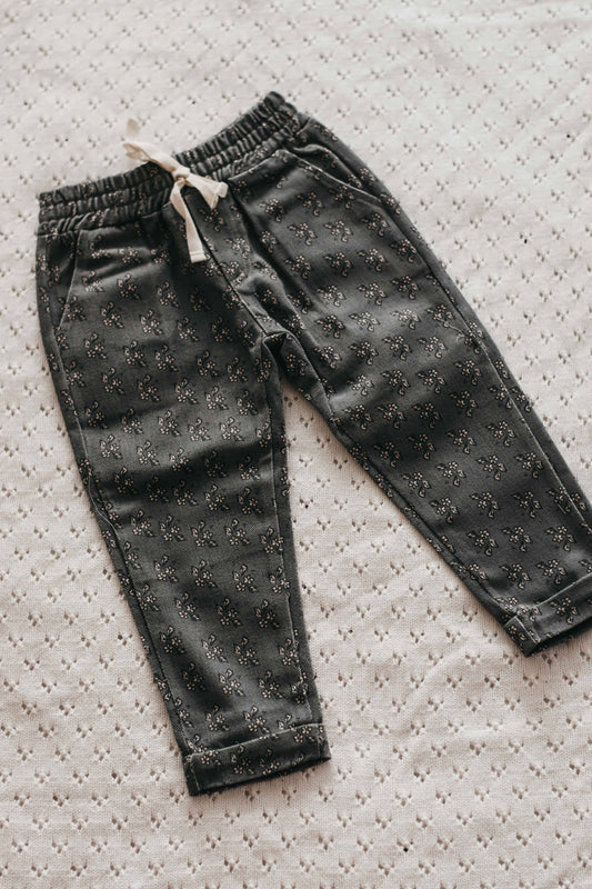 Denim Pants: April Floral: Size 5