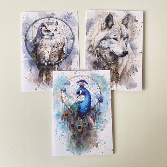 Dreamcatcher Animal Greeting Cards