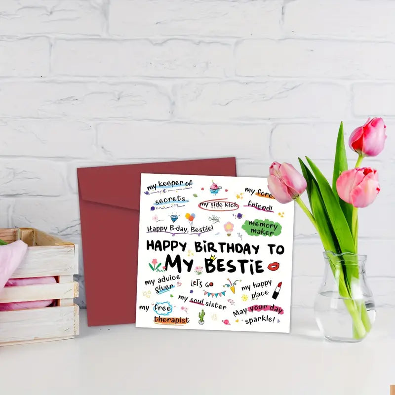 Happy Birthday to My Bestie Card