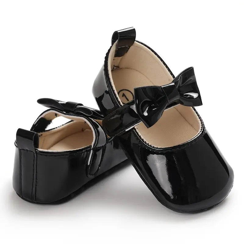 Baby Black Bow Shoes