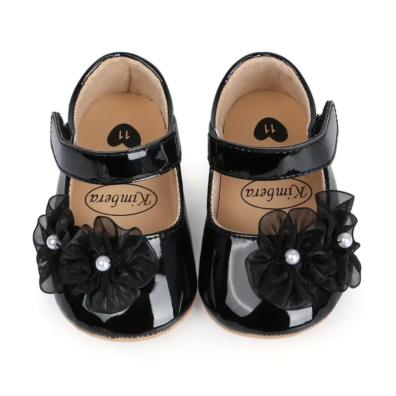 Baby Black Bow Shoes