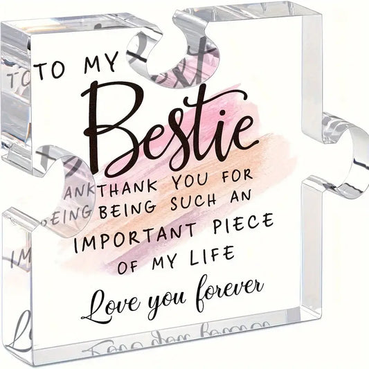 Heartfelt Acrylic Desktop Plaque