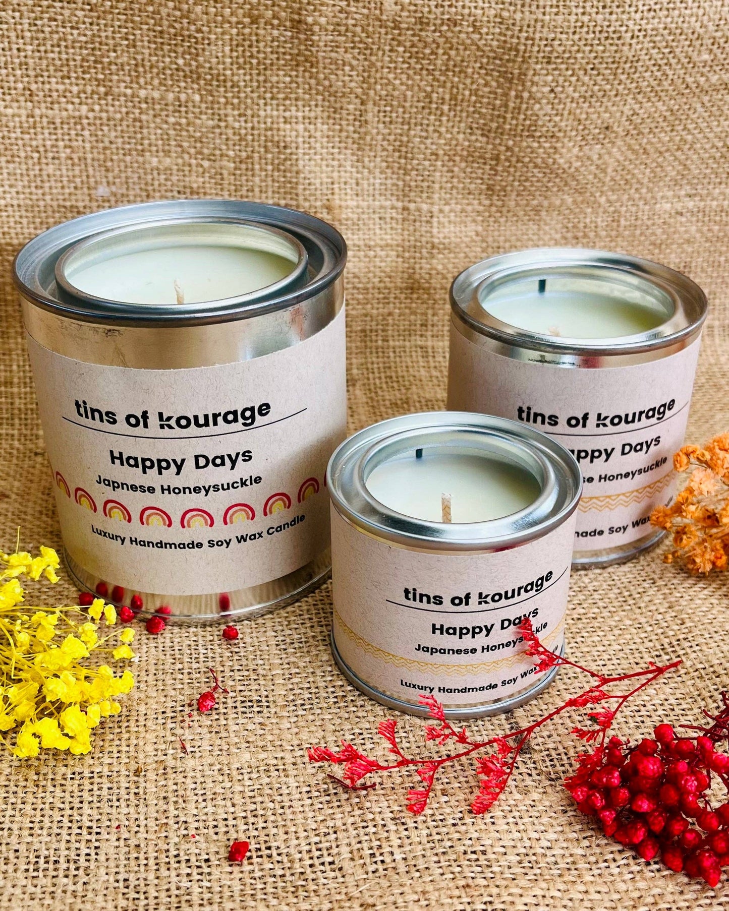 Happy Days Soy Wax Candle - Japanese Honeysuckle : Mini 50ml Candle
