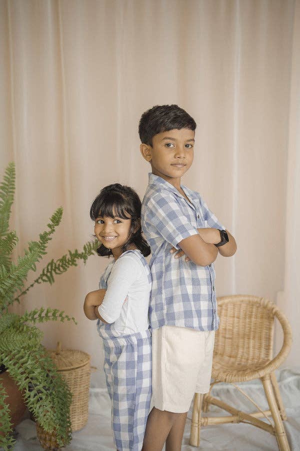 Rory Summertime Stylish Unisex Linen Shorts: Beige / 6y