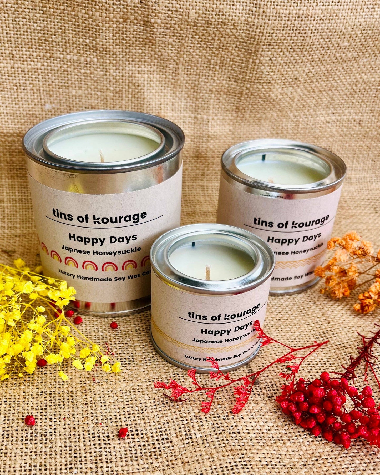 Happy Days Soy Wax Candle - Japanese Honeysuckle : Mini 50ml Candle