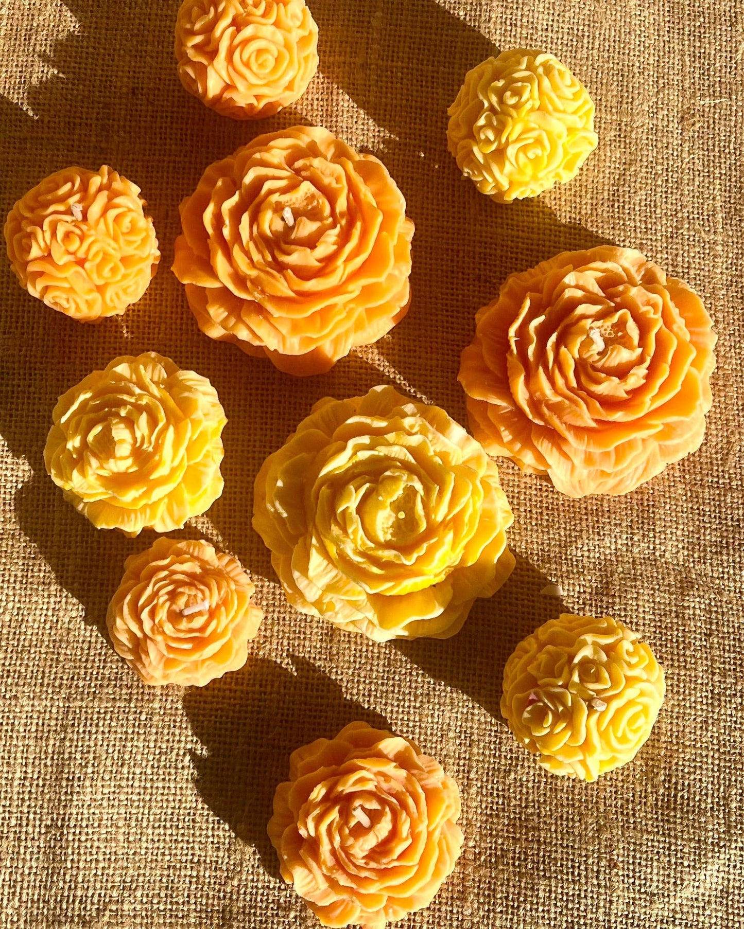 Festival Bloom – Marigold Flower Candle: Yellow / Mini