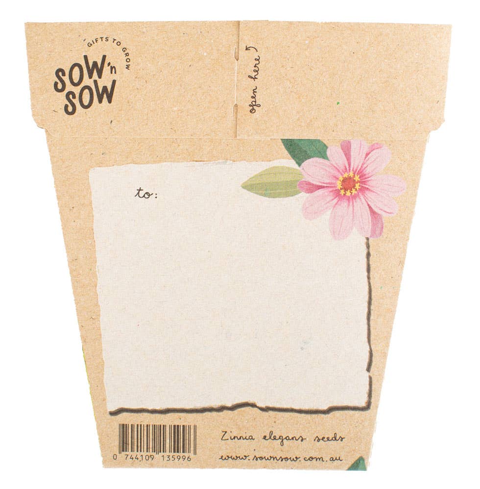 Happy Birthday Zinnia Gift of Seeds (Australia Only)